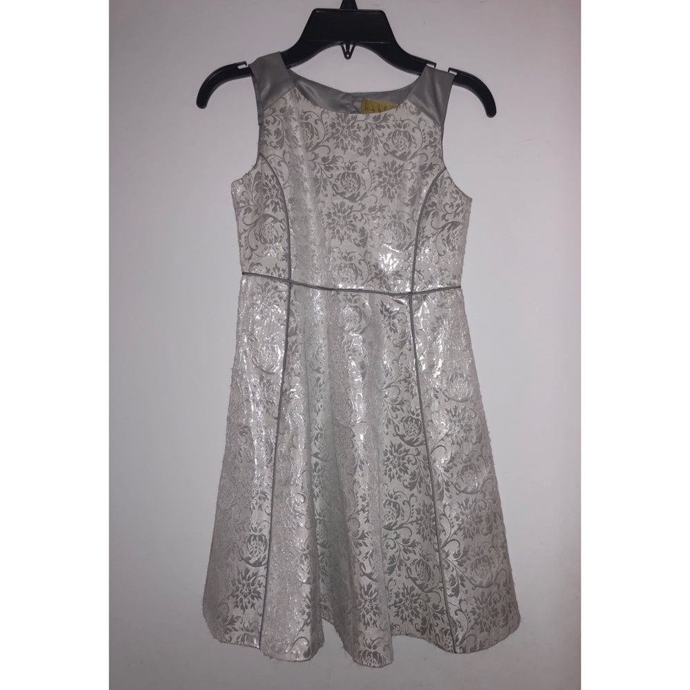 Beautiful Girls Silver and White Dress